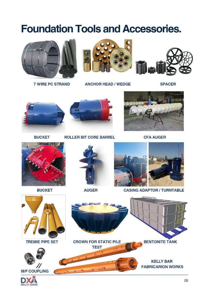 Drillex Arabia Foundation Tools Catalog