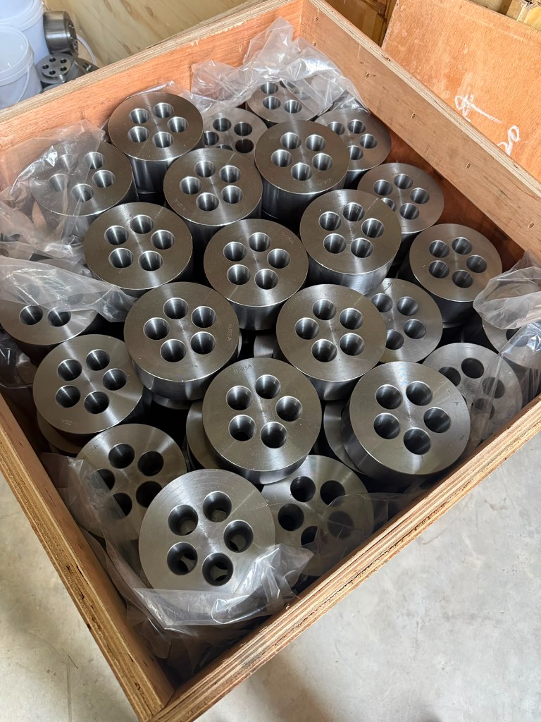 Anchor heads packed for delivery