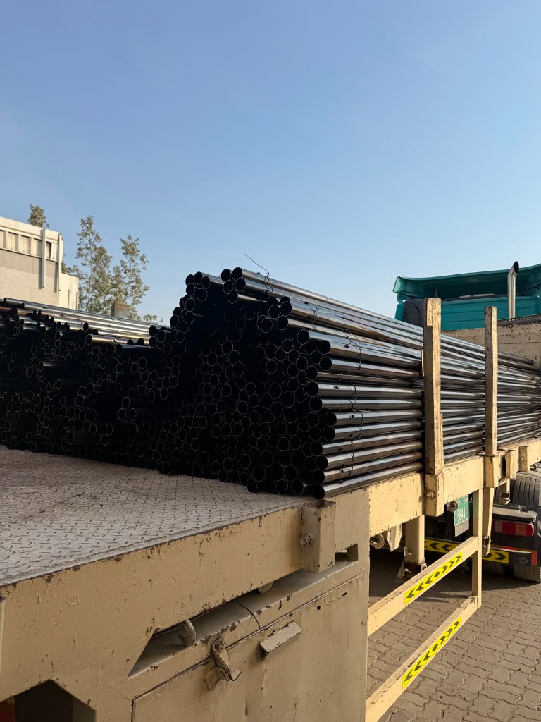Drillex Arabia Push Fit Sonic Tubes on delivery truck