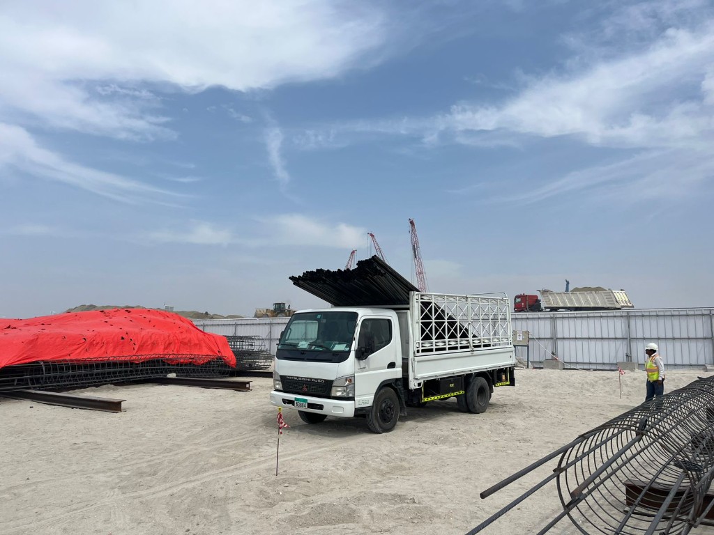 Drillex Arabia Push Fit Sonic Tubes at construction site
